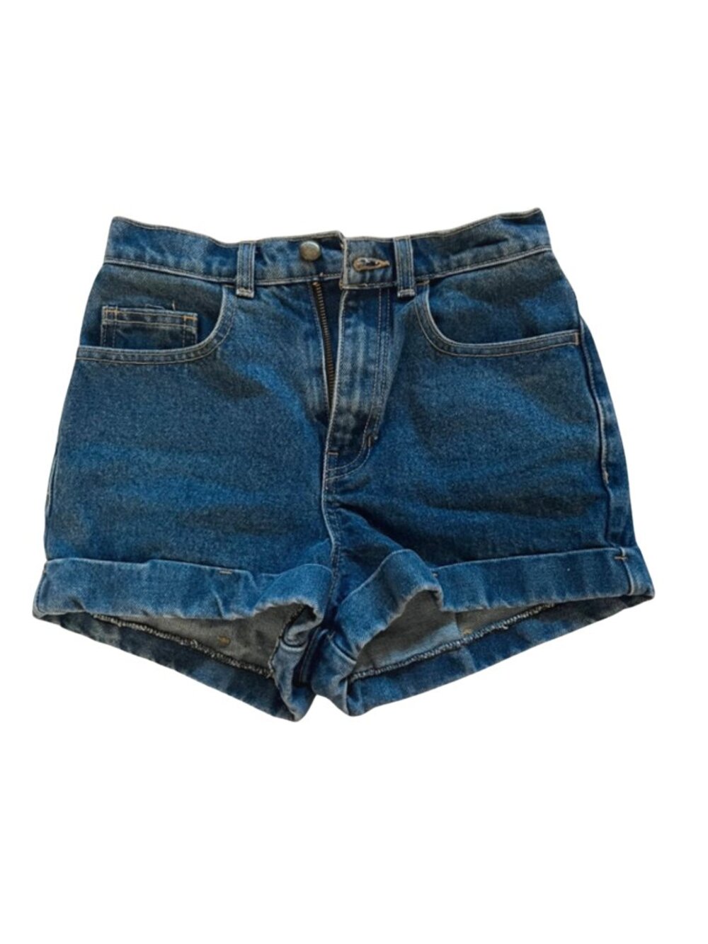 American Apparel High Waist Denim Shorts Size 25 Made USA